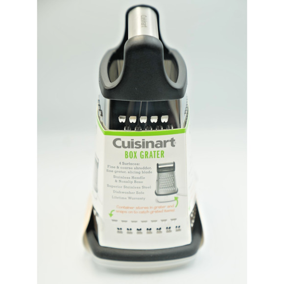 Cuisinart Box Grater Stainless Steel 4-Sided with Container Dishwasher Safe - Picture 2 of 5